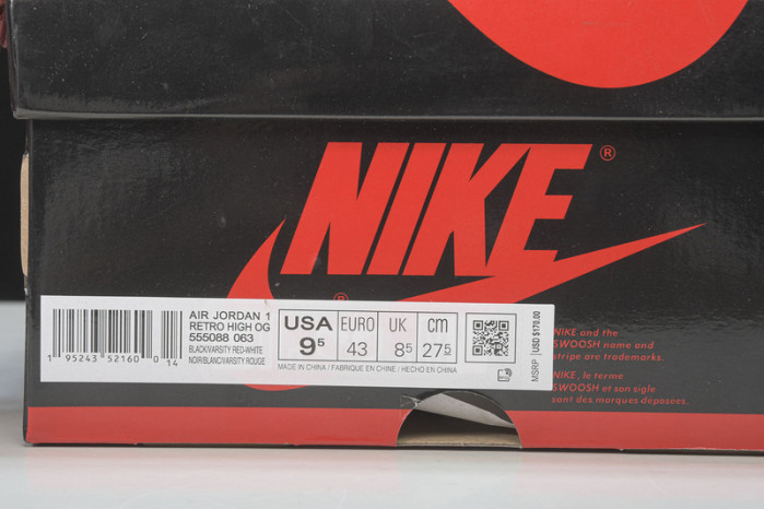 Air Jordan 1 High OG “Bred Patent” 555088-063