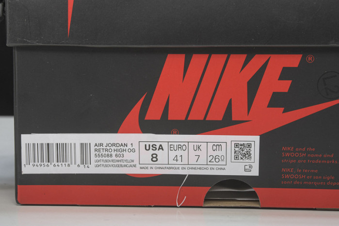 AIR Jordan 1 Retro High OG Light Fusion Red 555088-603