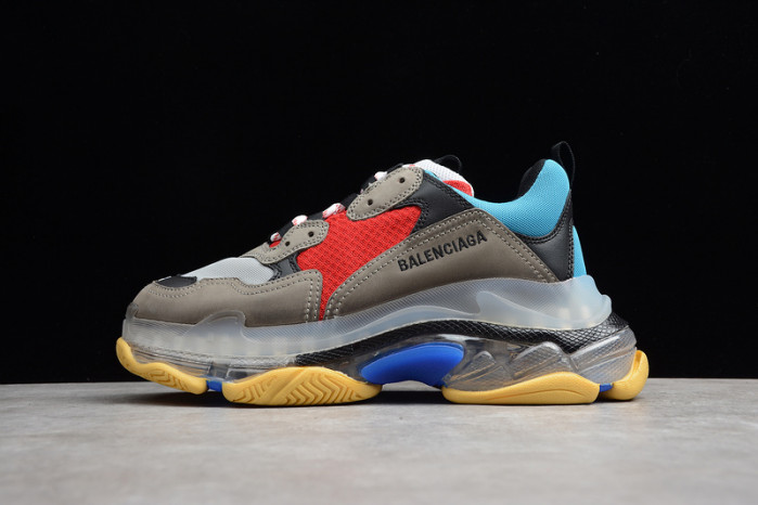 BLCG TRIPLE S TRAINERS CLEAR SOLE BLUE ADN RED 541624 W09O1 2120